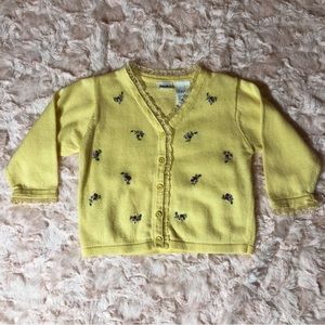 Easter Butter Yellow Floral Embroidered Sweater